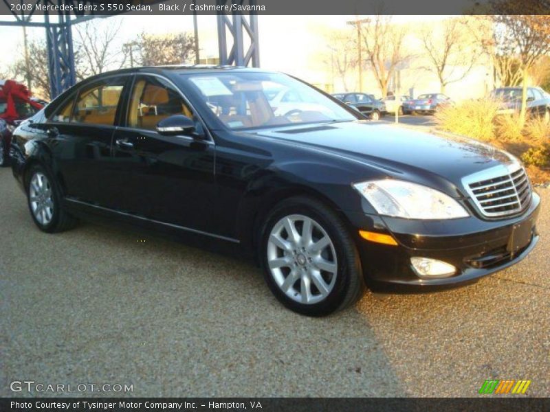 Black / Cashmere/Savanna 2008 Mercedes-Benz S 550 Sedan