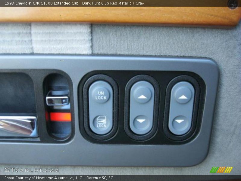 Dark Hunt Club Red Metallic / Gray 1993 Chevrolet C/K C1500 Extended Cab