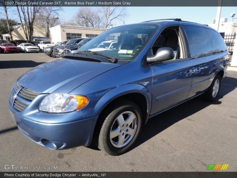Marine Blue Pearl / Medium Slate Gray 2007 Dodge Grand Caravan SXT
