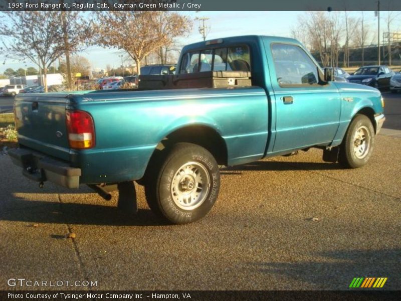 Cayman Green Metallic / Grey 1995 Ford Ranger XL Regular Cab