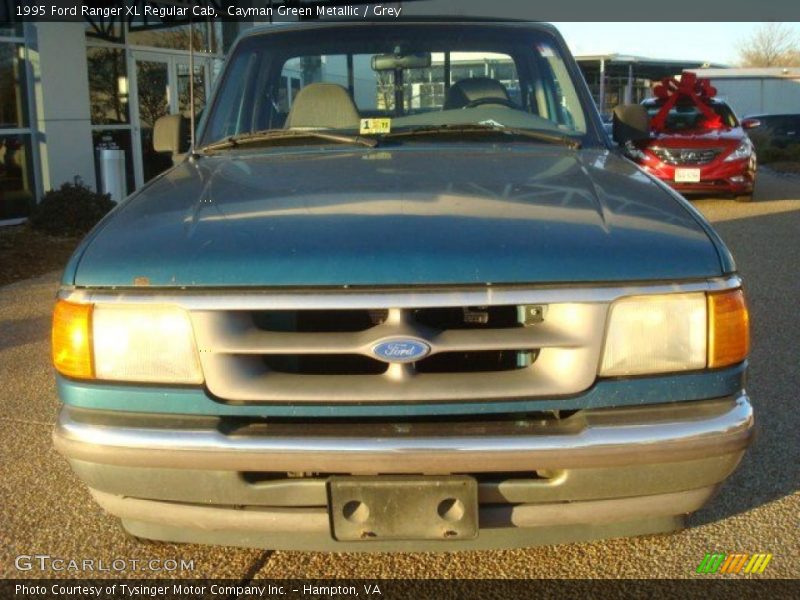 Cayman Green Metallic / Grey 1995 Ford Ranger XL Regular Cab