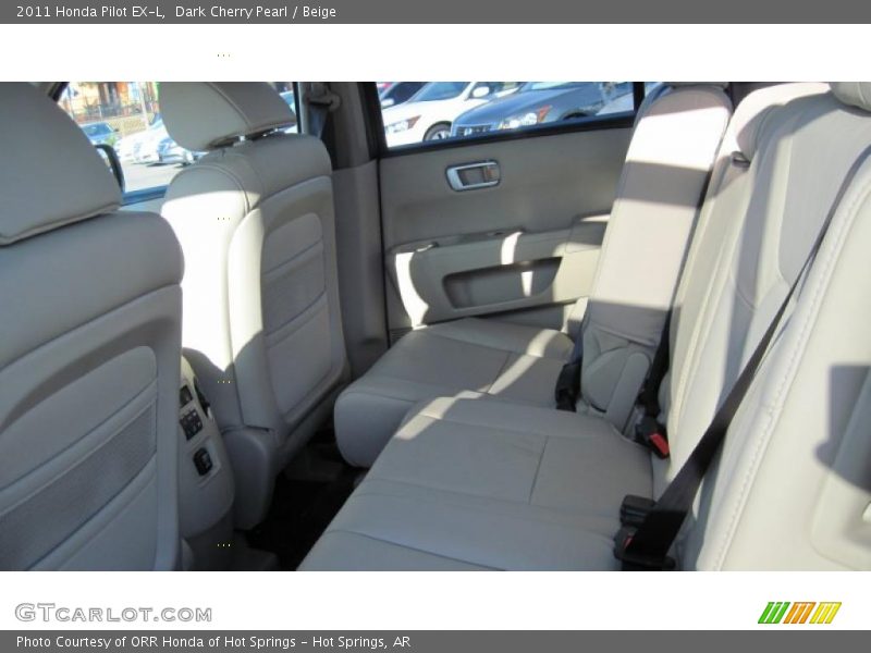 Dark Cherry Pearl / Beige 2011 Honda Pilot EX-L