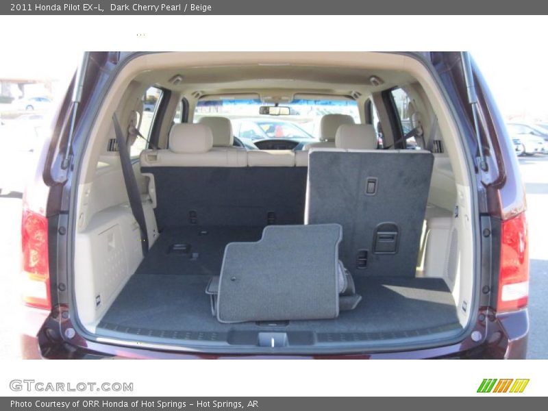 Dark Cherry Pearl / Beige 2011 Honda Pilot EX-L