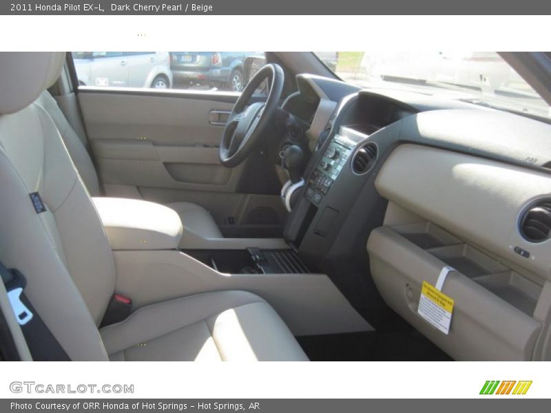 Dark Cherry Pearl / Beige 2011 Honda Pilot EX-L