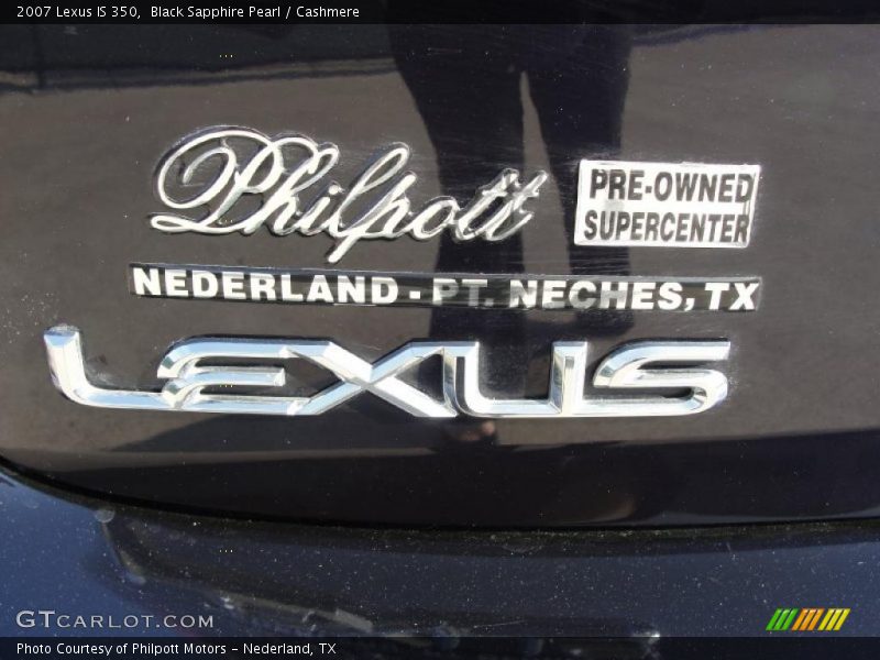 Black Sapphire Pearl / Cashmere 2007 Lexus IS 350