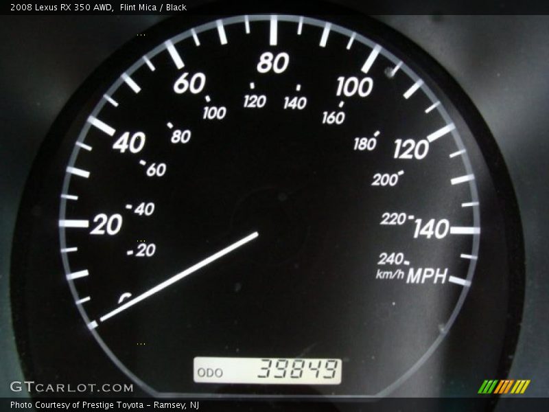 Flint Mica / Black 2008 Lexus RX 350 AWD