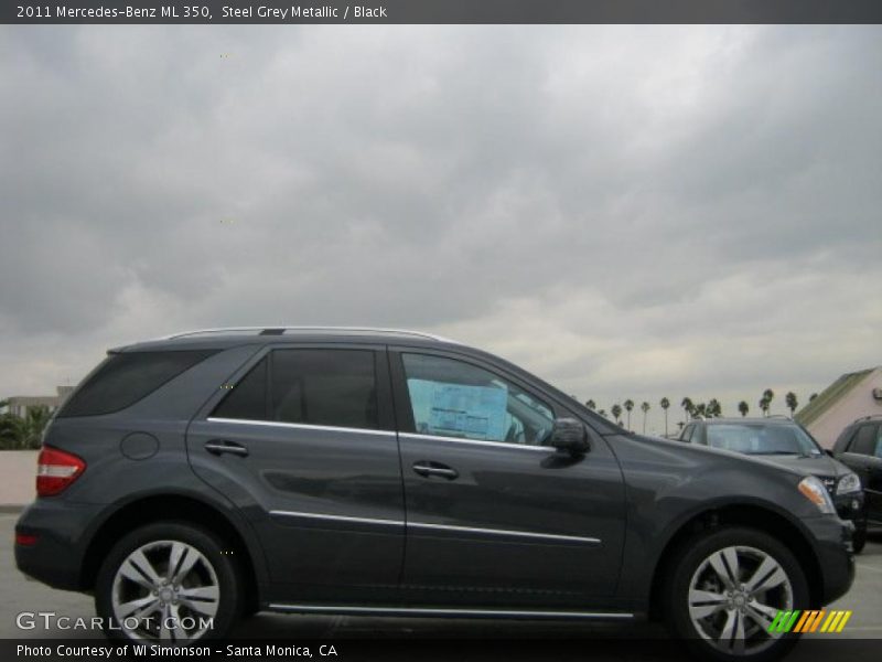 Steel Grey Metallic / Black 2011 Mercedes-Benz ML 350