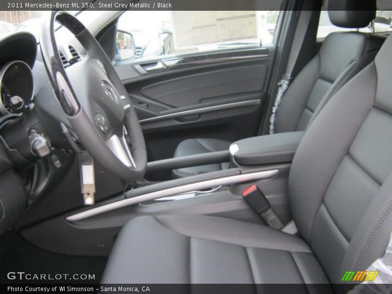 Steel Grey Metallic / Black 2011 Mercedes-Benz ML 350