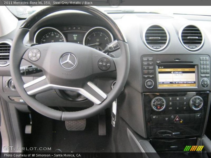 Steel Grey Metallic / Black 2011 Mercedes-Benz ML 350
