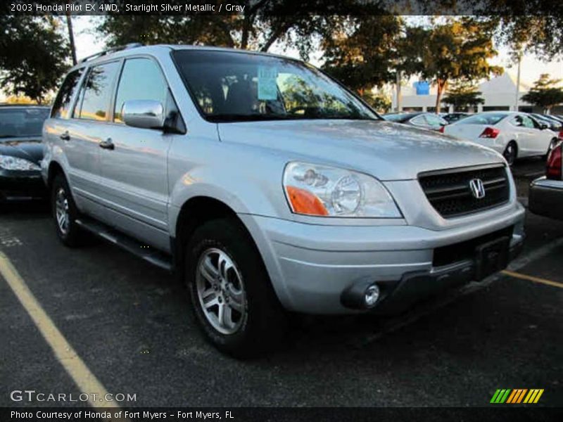 Starlight Silver Metallic / Gray 2003 Honda Pilot EX 4WD