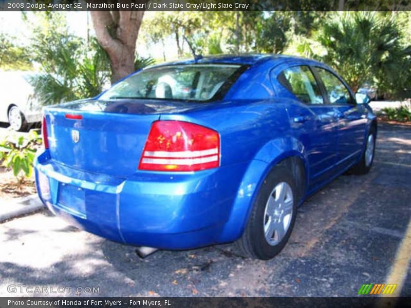 Marathon Blue Pearl / Dark Slate Gray/Light Slate Gray 2008 Dodge Avenger SE