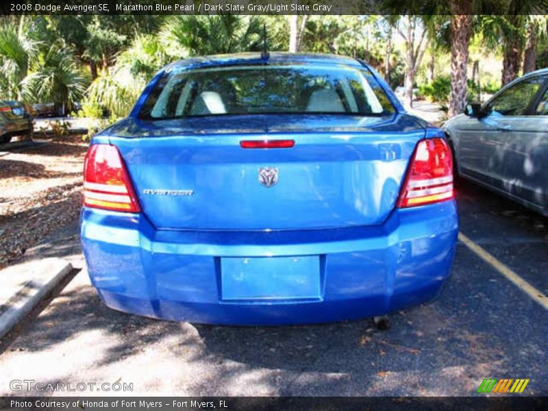 Marathon Blue Pearl / Dark Slate Gray/Light Slate Gray 2008 Dodge Avenger SE