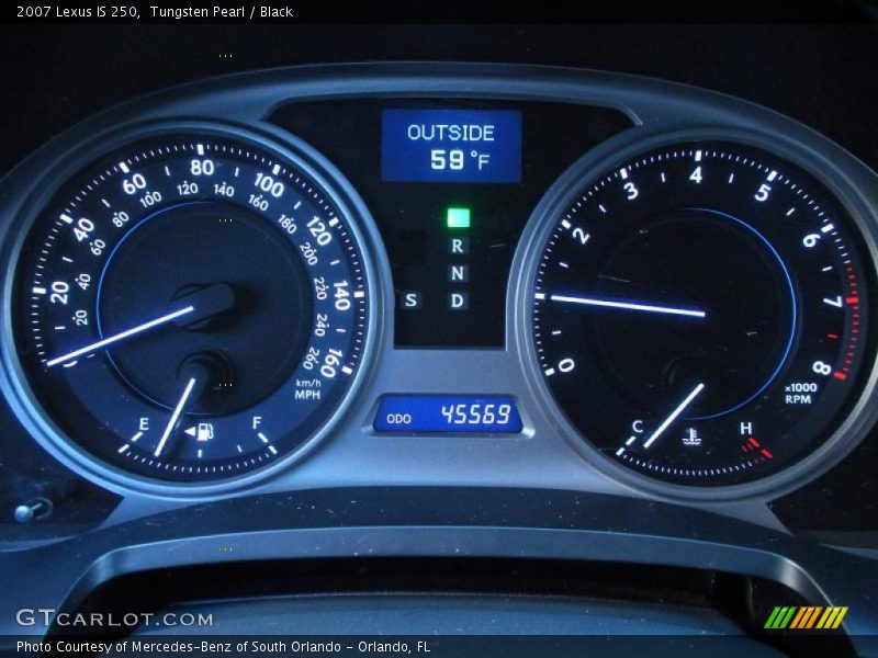 Tungsten Pearl / Black 2007 Lexus IS 250