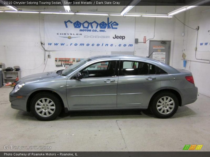 Silver Steel Metallic / Dark Slate Gray 2010 Chrysler Sebring Touring Sedan