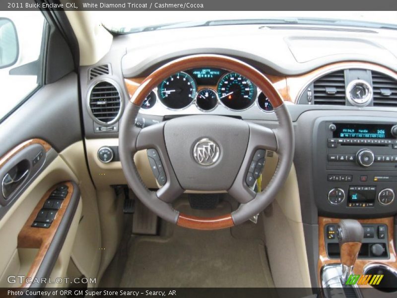 White Diamond Tricoat / Cashmere/Cocoa 2011 Buick Enclave CXL