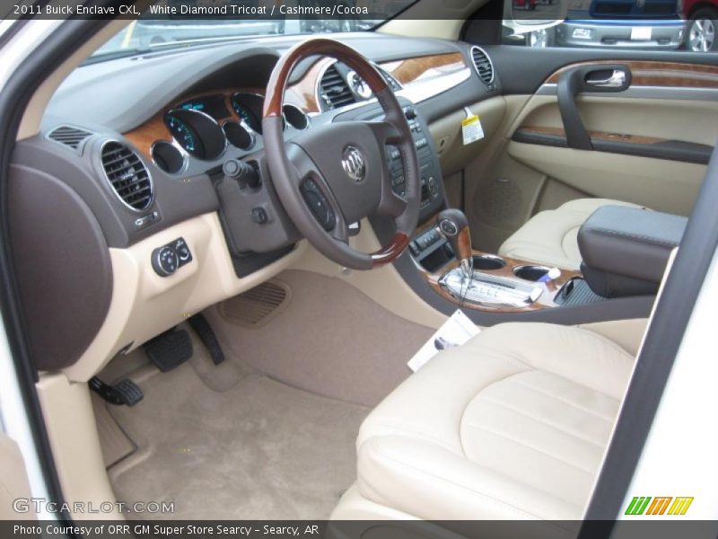 White Diamond Tricoat / Cashmere/Cocoa 2011 Buick Enclave CXL