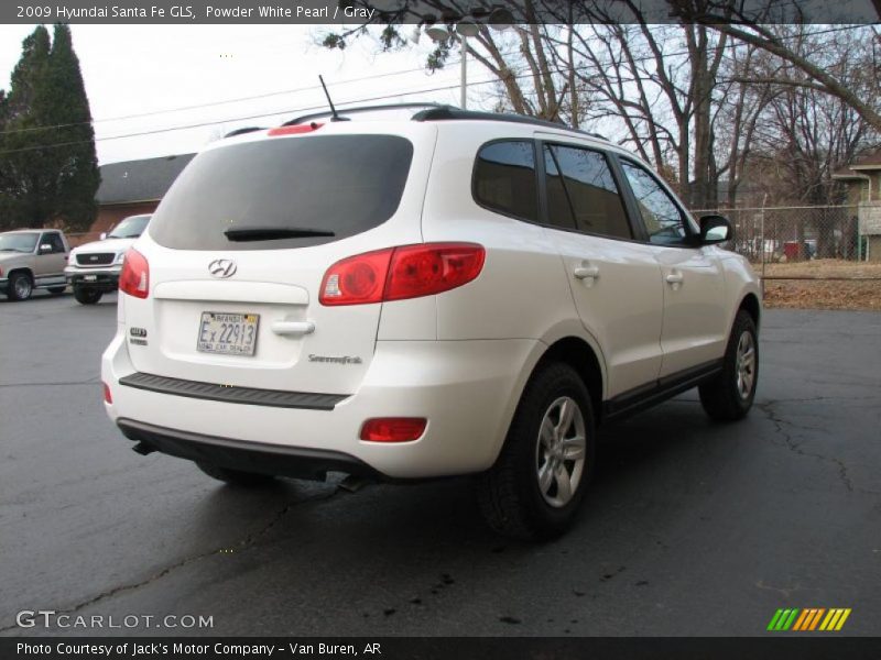 Powder White Pearl / Gray 2009 Hyundai Santa Fe GLS