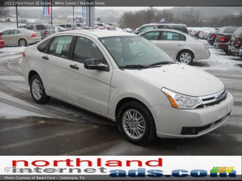 White Suede / Medium Stone 2011 Ford Focus SE Sedan