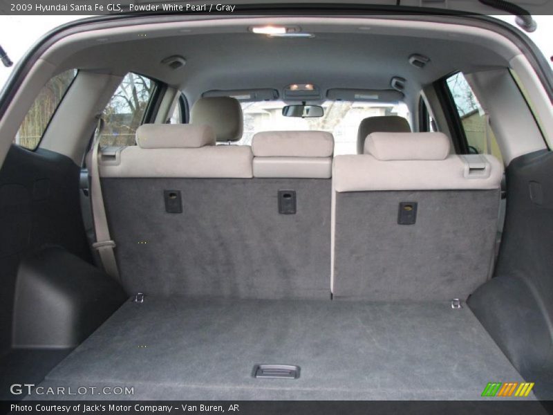 Powder White Pearl / Gray 2009 Hyundai Santa Fe GLS