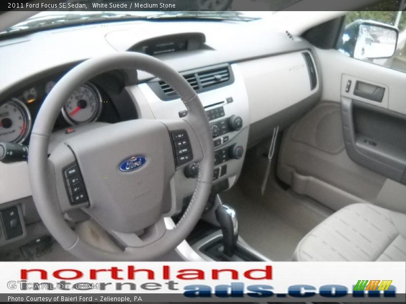 White Suede / Medium Stone 2011 Ford Focus SE Sedan