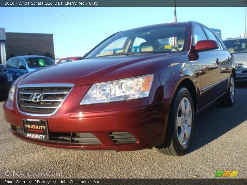 Dark Cherry Red / Gray 2010 Hyundai Sonata GLS