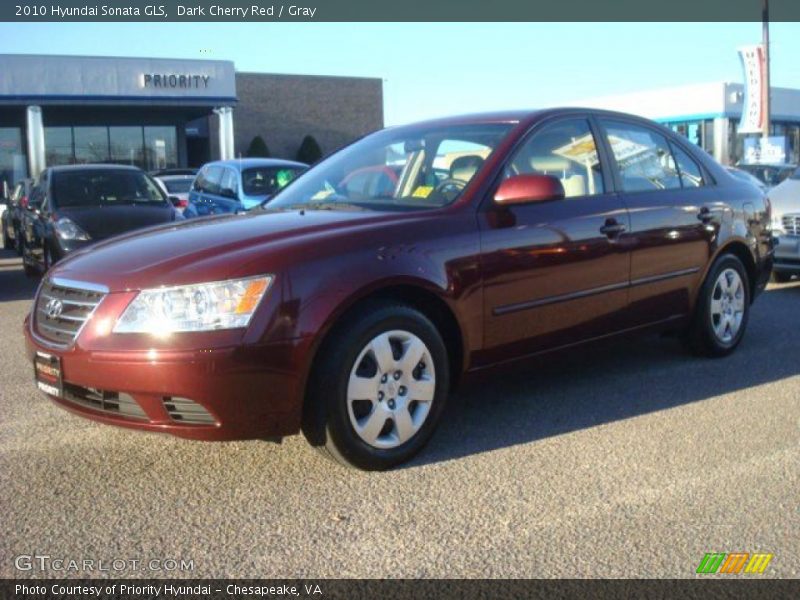 Dark Cherry Red / Gray 2010 Hyundai Sonata GLS