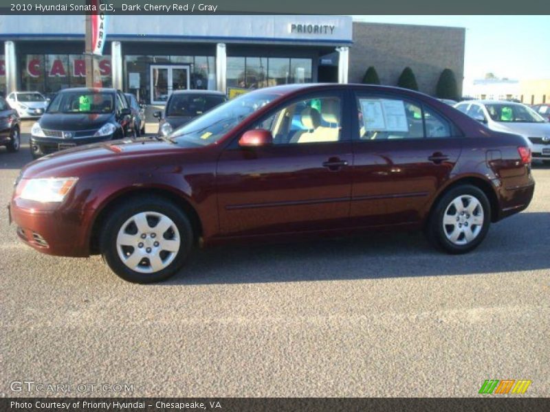 Dark Cherry Red / Gray 2010 Hyundai Sonata GLS