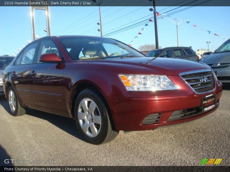 Dark Cherry Red / Gray 2010 Hyundai Sonata GLS