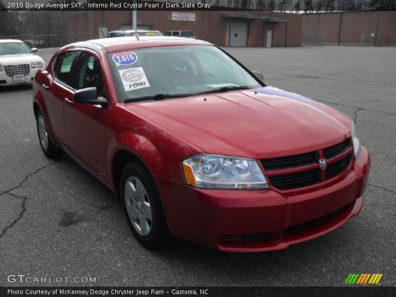 Inferno Red Crystal Pearl / Dark Slate Gray 2010 Dodge Avenger SXT