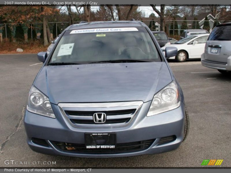 Ocean Mist Metallic / Gray 2007 Honda Odyssey EX-L