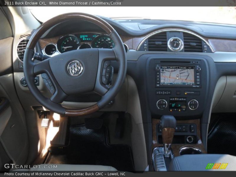 White Diamond Tricoat / Cashmere/Cocoa 2011 Buick Enclave CXL
