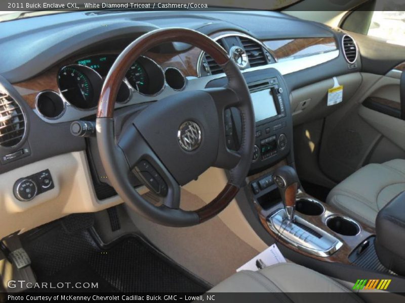 White Diamond Tricoat / Cashmere/Cocoa 2011 Buick Enclave CXL