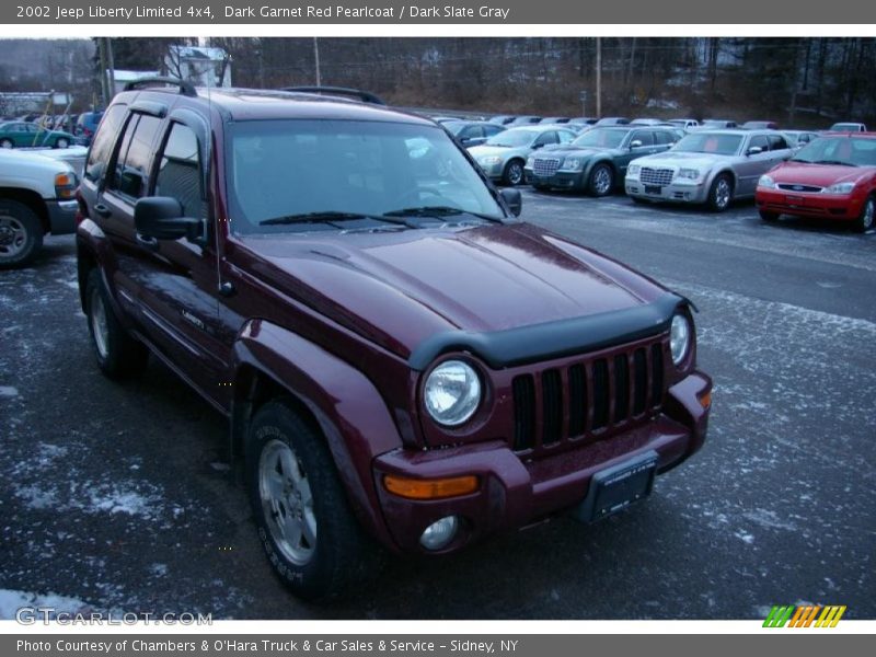 Dark Garnet Red Pearlcoat / Dark Slate Gray 2002 Jeep Liberty Limited 4x4