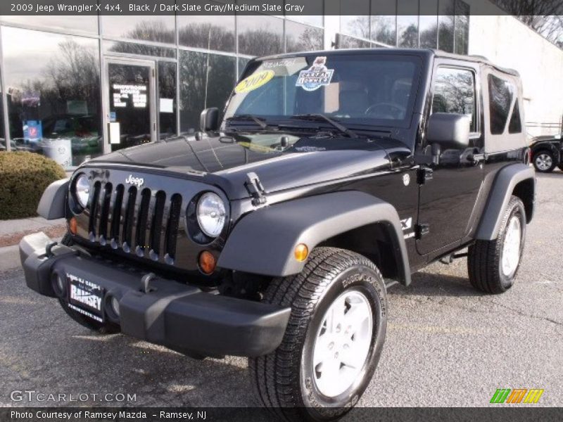 Black / Dark Slate Gray/Medium Slate Gray 2009 Jeep Wrangler X 4x4