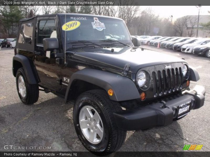 Black / Dark Slate Gray/Medium Slate Gray 2009 Jeep Wrangler X 4x4