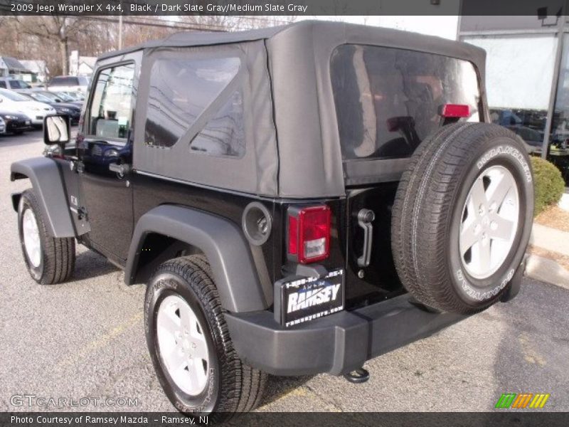 Black / Dark Slate Gray/Medium Slate Gray 2009 Jeep Wrangler X 4x4