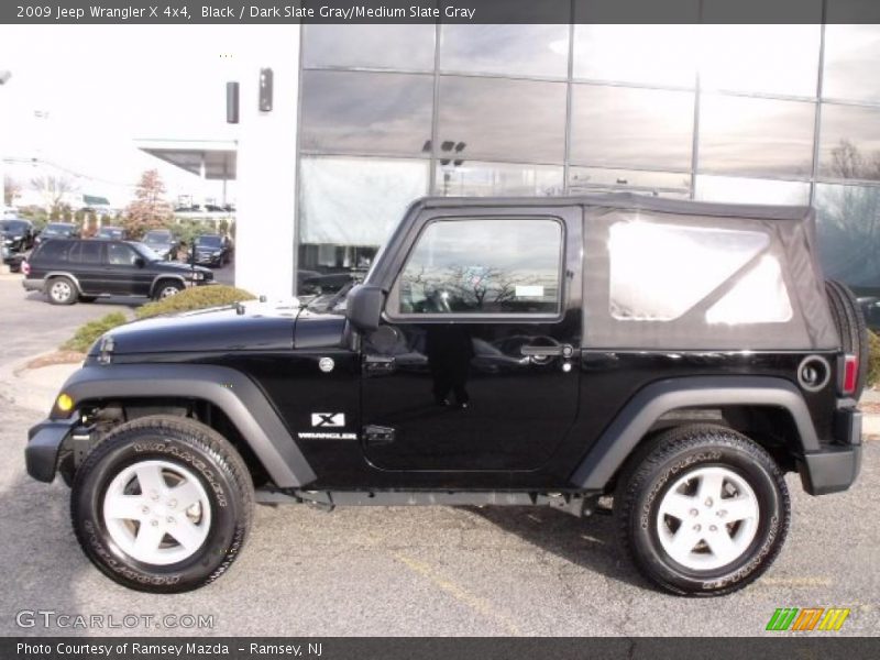 Black / Dark Slate Gray/Medium Slate Gray 2009 Jeep Wrangler X 4x4