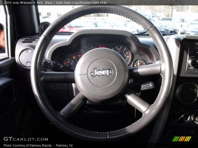 Black / Dark Slate Gray/Medium Slate Gray 2009 Jeep Wrangler X 4x4