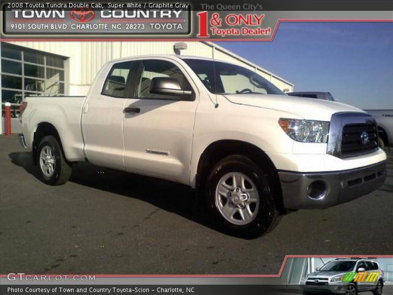 Super White / Graphite Gray 2008 Toyota Tundra Double Cab