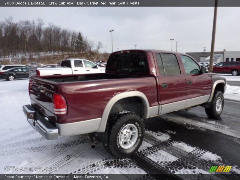  2000 Dakota SLT Crew Cab 4x4 Dark Garnet Red Pearl Coat