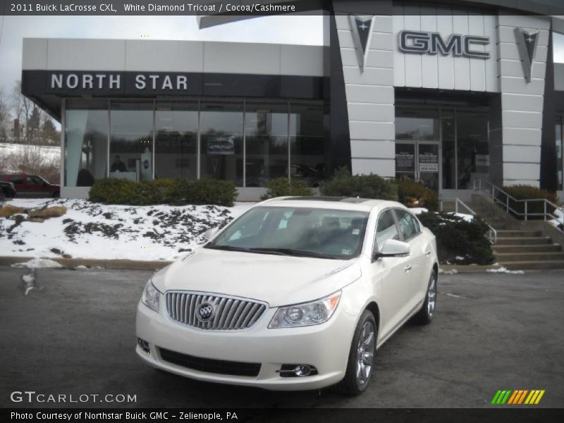 White Diamond Tricoat / Cocoa/Cashmere 2011 Buick LaCrosse CXL