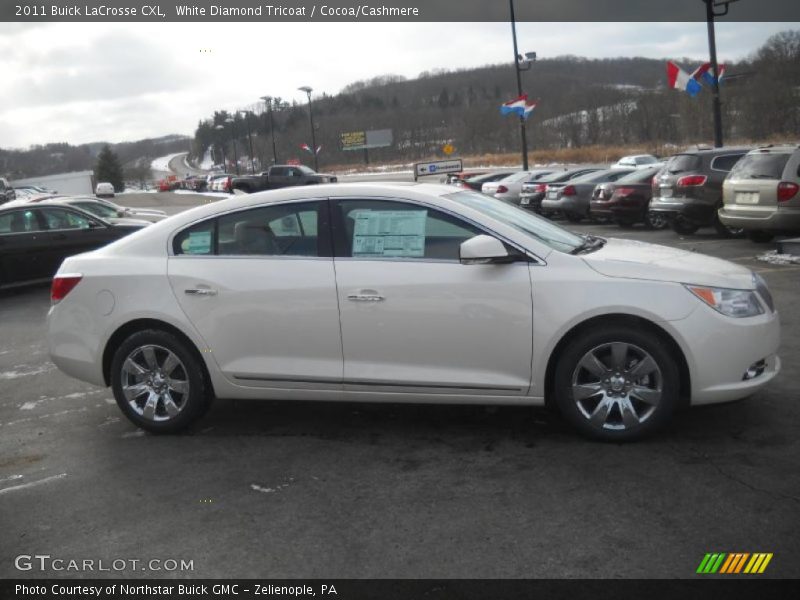 White Diamond Tricoat / Cocoa/Cashmere 2011 Buick LaCrosse CXL