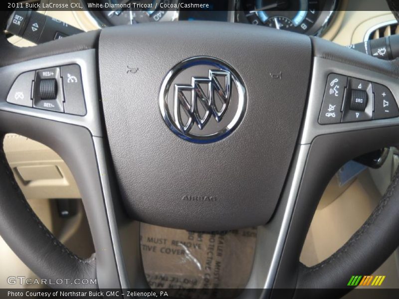 White Diamond Tricoat / Cocoa/Cashmere 2011 Buick LaCrosse CXL