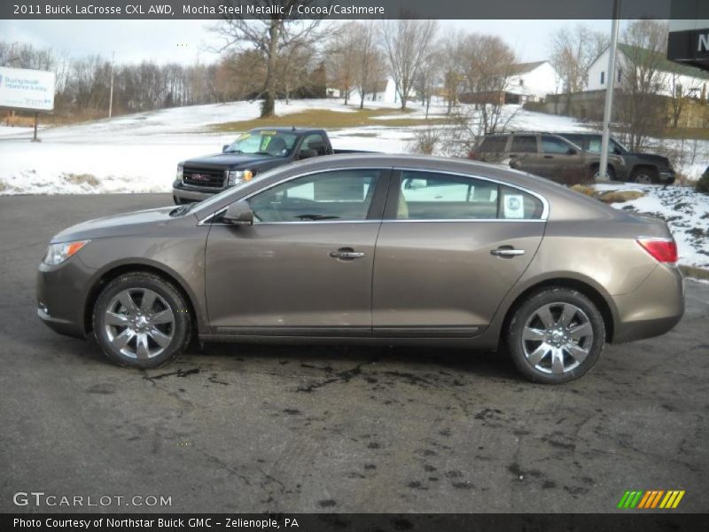 Mocha Steel Metallic / Cocoa/Cashmere 2011 Buick LaCrosse CXL AWD