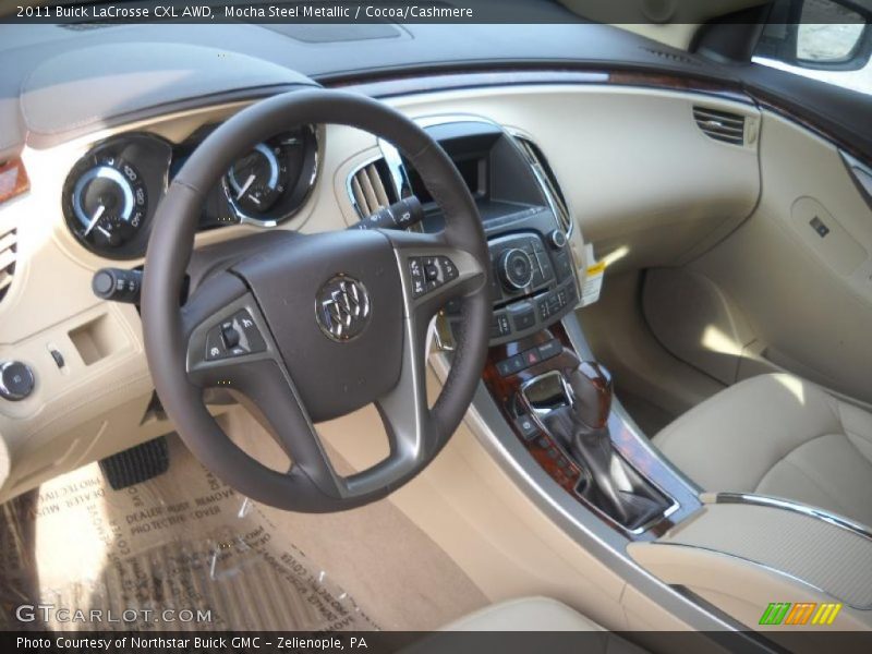 Mocha Steel Metallic / Cocoa/Cashmere 2011 Buick LaCrosse CXL AWD