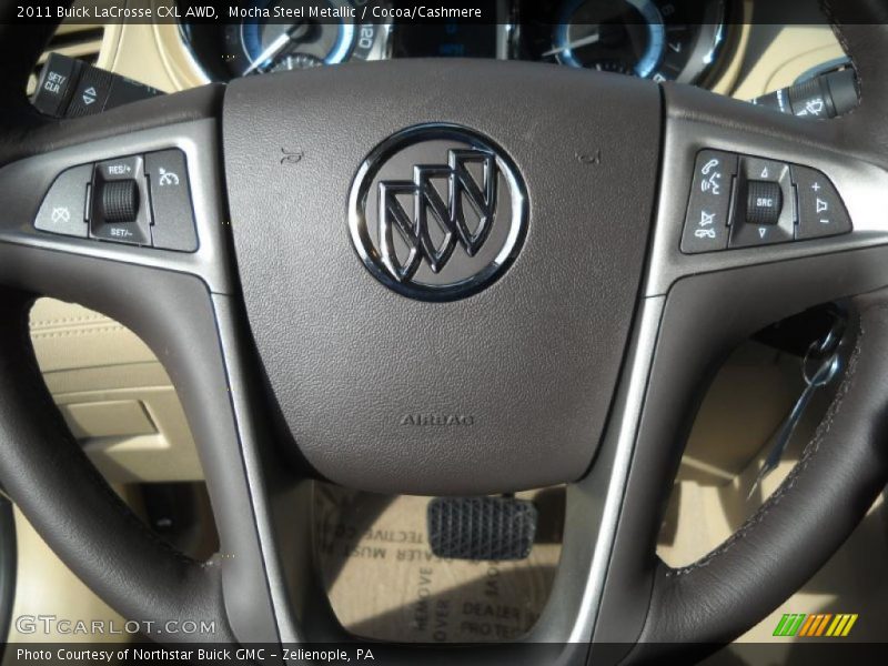Mocha Steel Metallic / Cocoa/Cashmere 2011 Buick LaCrosse CXL AWD