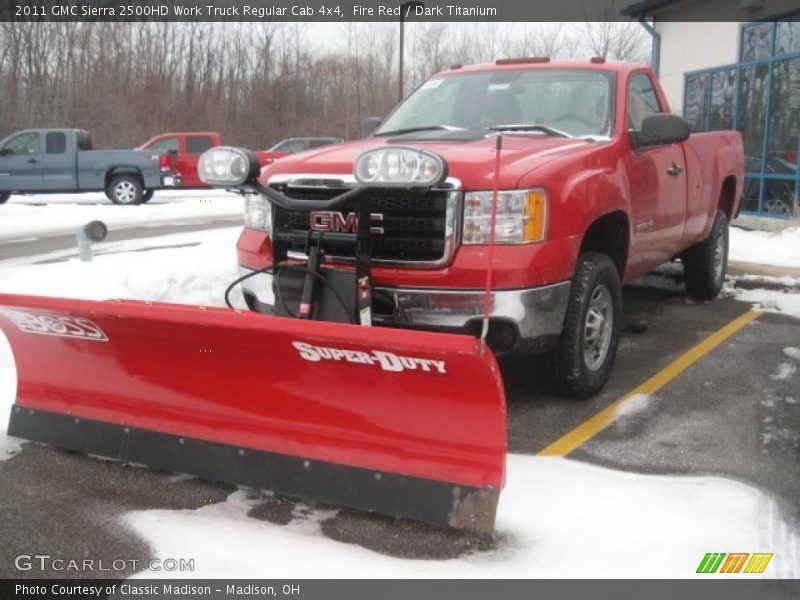 Fire Red / Dark Titanium 2011 GMC Sierra 2500HD Work Truck Regular Cab 4x4