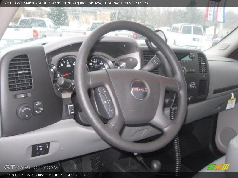 Fire Red / Dark Titanium 2011 GMC Sierra 2500HD Work Truck Regular Cab 4x4