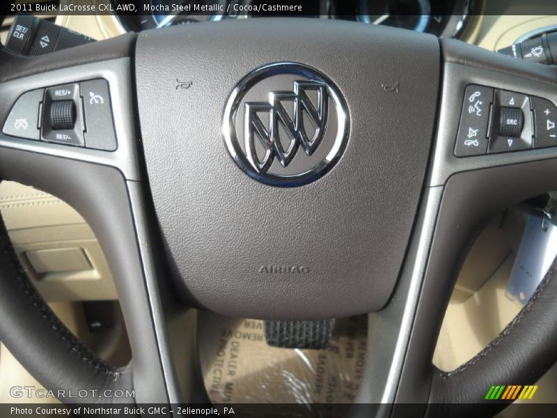 Mocha Steel Metallic / Cocoa/Cashmere 2011 Buick LaCrosse CXL AWD