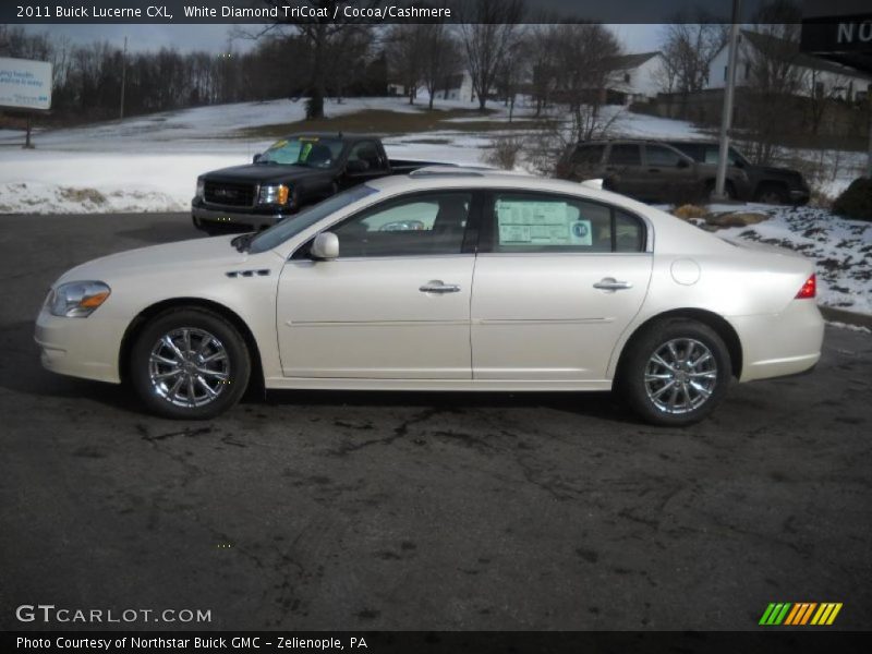 White Diamond TriCoat / Cocoa/Cashmere 2011 Buick Lucerne CXL